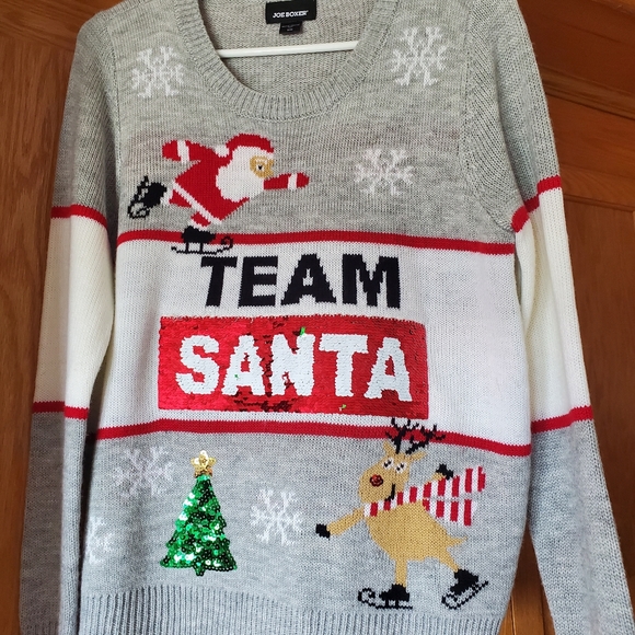team santa sweater
